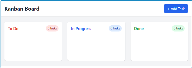 kanban board online interface for task management