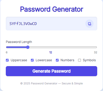 Online Password Generator