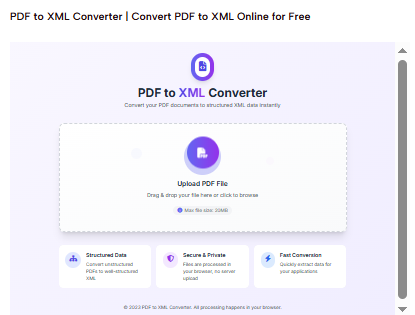 PDF to XML Converter
