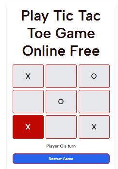 Play Tic Tac Toe Game Online
