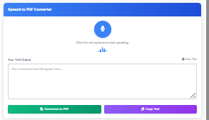 Speech to PDF Converter Online