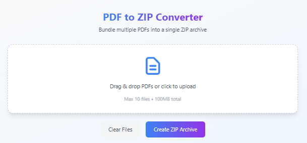 PDF to ZIP Converter