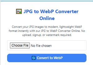 JPG to WebP Converter Online